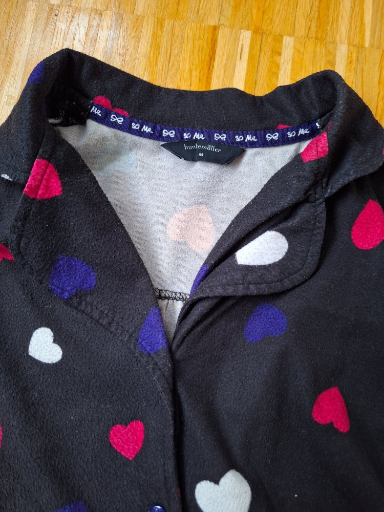 hunkemöller - schwarzer Schlafanzug mit Herzen Hygge Pyjama Gr. M