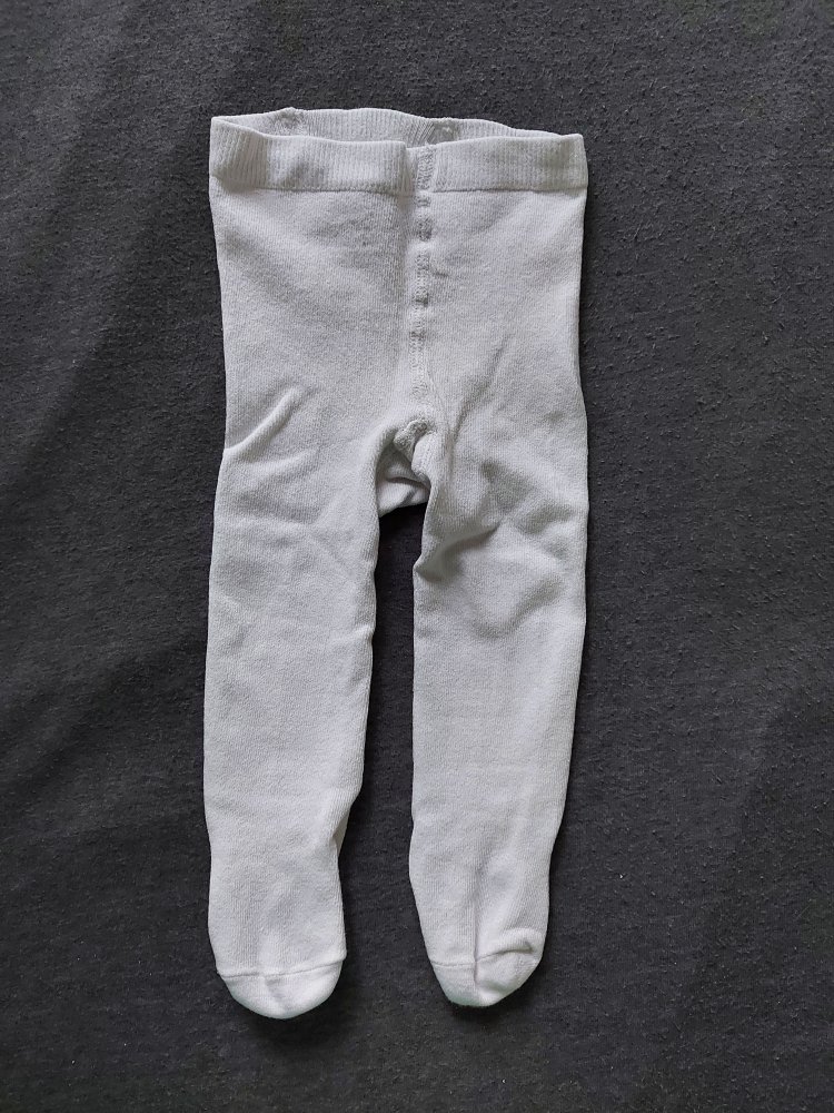 weiße Baby-Strumpfhose Gr. 56/62