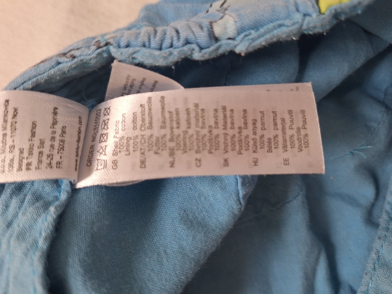 hellblaues Käppi mit Tieren Gr. 86/92 / Sonnenhut mit Schirm