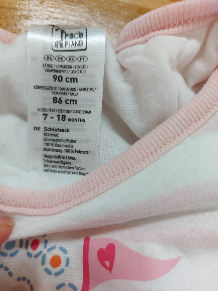 Rosa Winterschlafsack / Babyschlafsack 90 cm 3.0 TOG