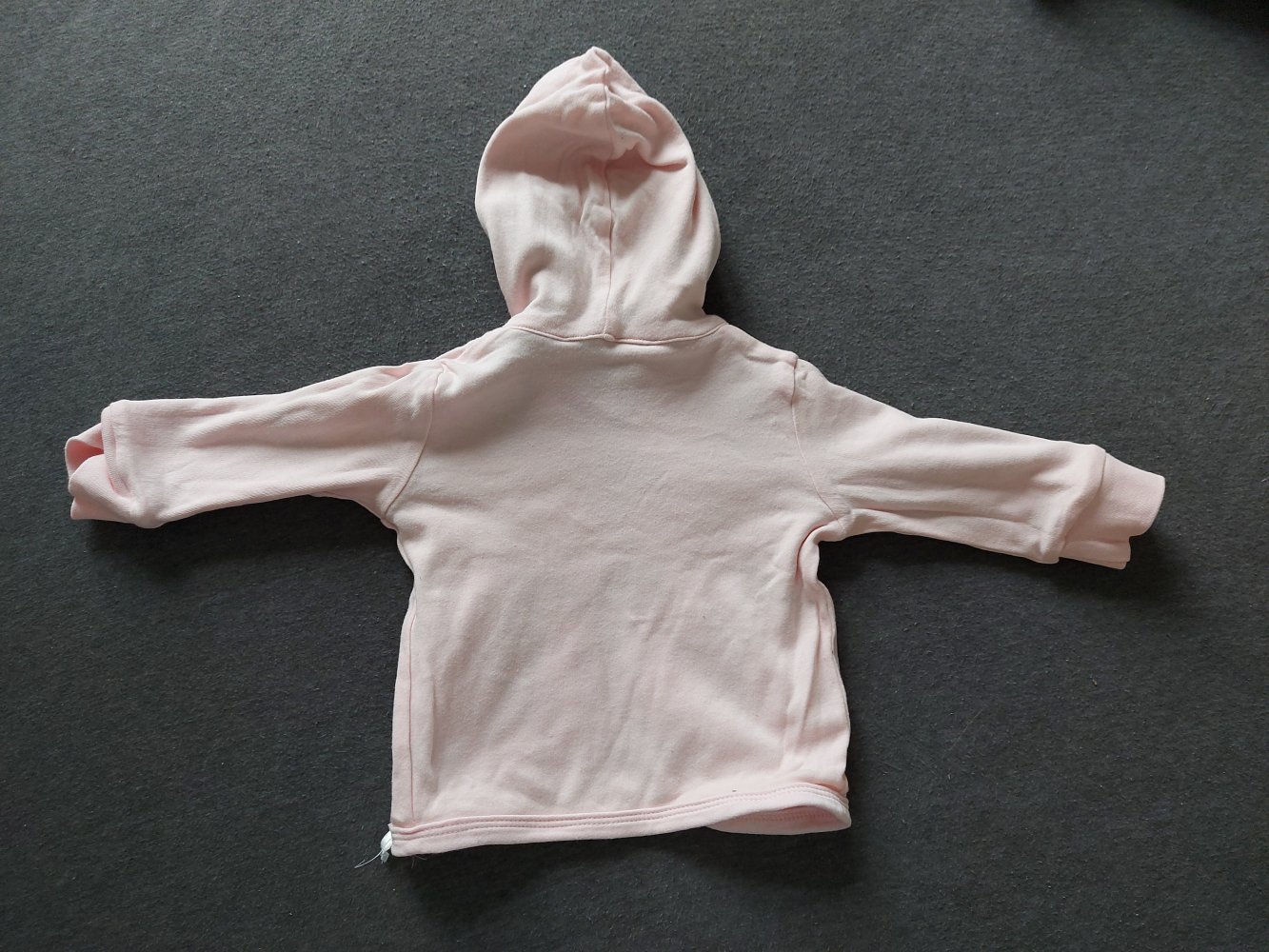 wunderschöne rosa Baby-Kapuzenjacke / Wendejacke mit Tropenblumen