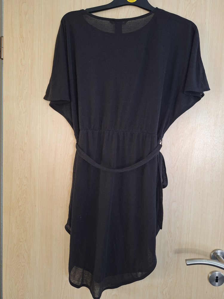 Schwarzes transparentes Strandkleid zum Überwerfen, Gr. S