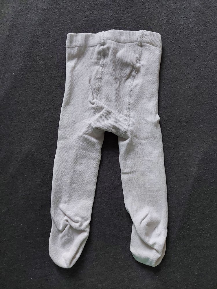 weiße Baby-Strumpfhose Gr. 56/62