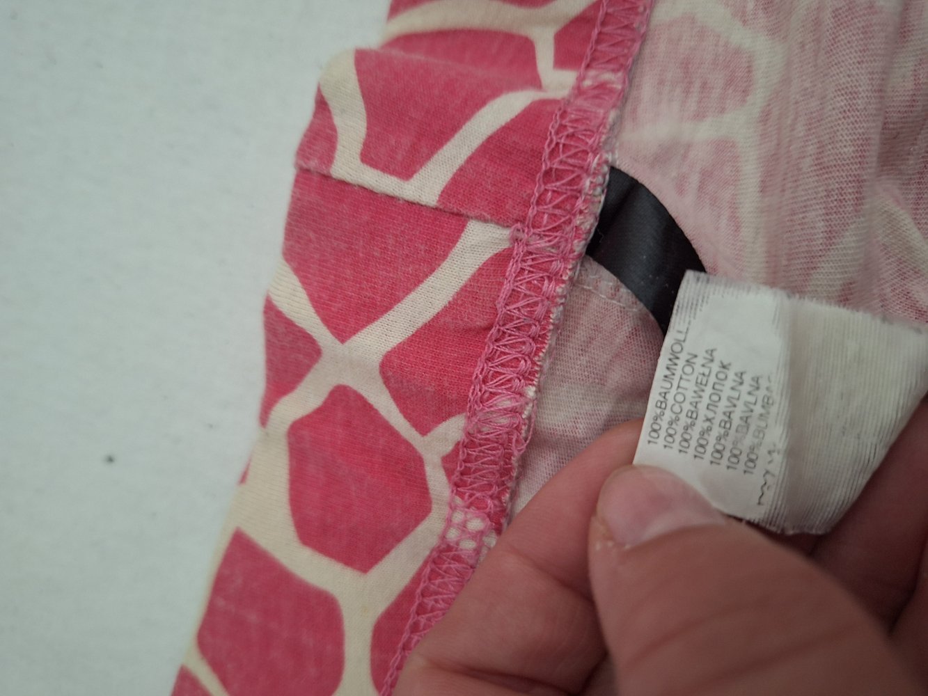 Pink weiß gemusterte Schlafanzughotpants Gr. L