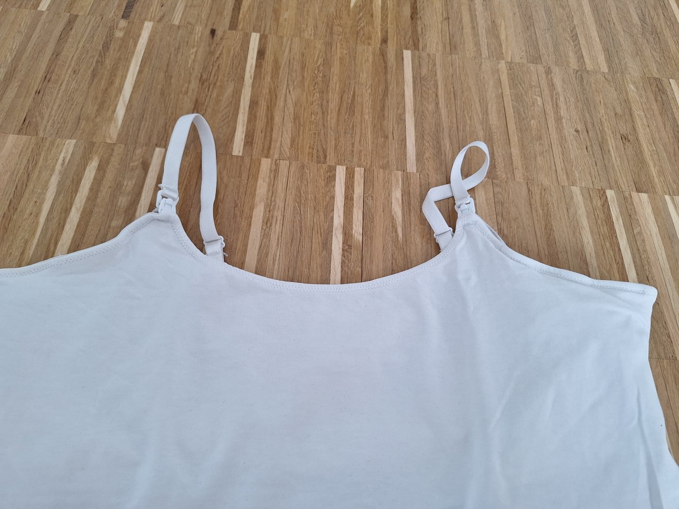 Weißes Spaghettiträgertop Stilltop Gr. L
