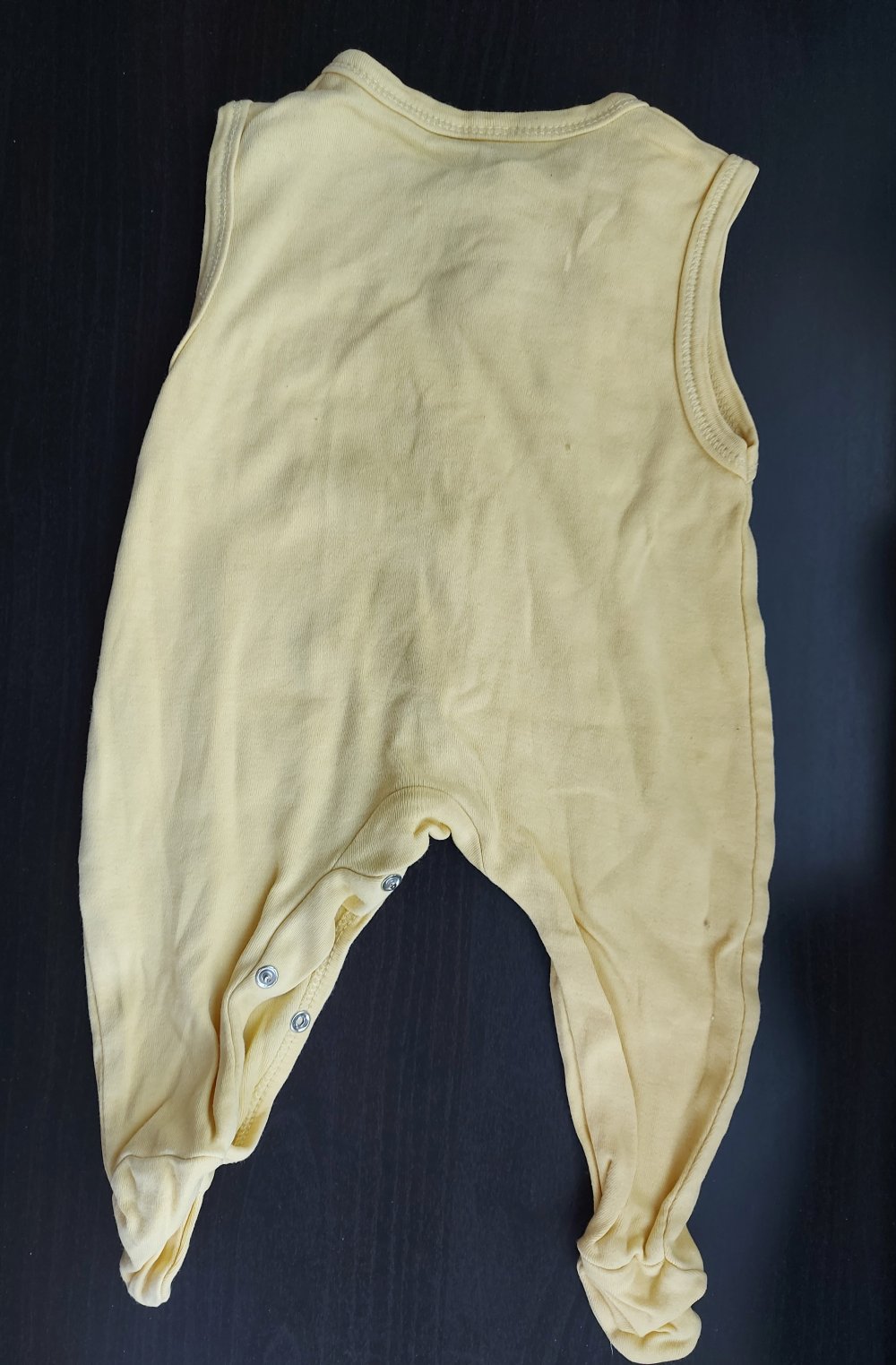 gelber Babystrampler mit Zebra / unisex / geschlechtsneutral