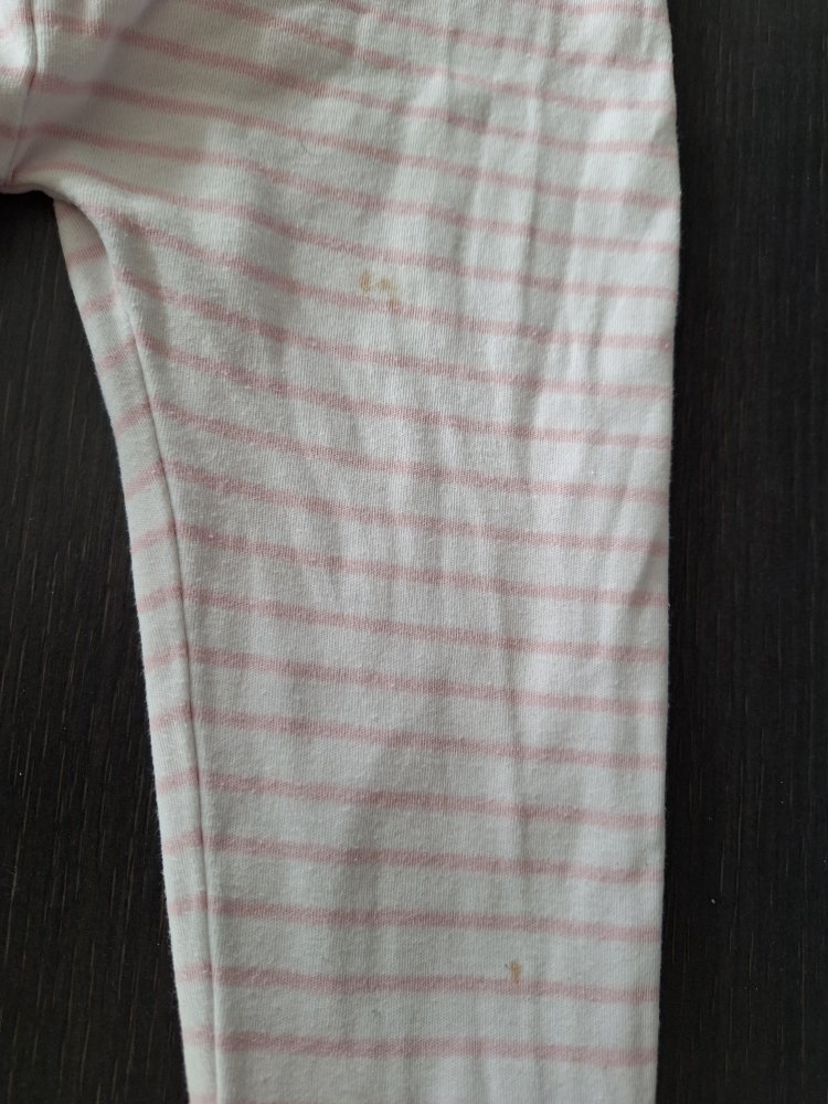 Rosa weiß gestreifte Babyhose 86/92