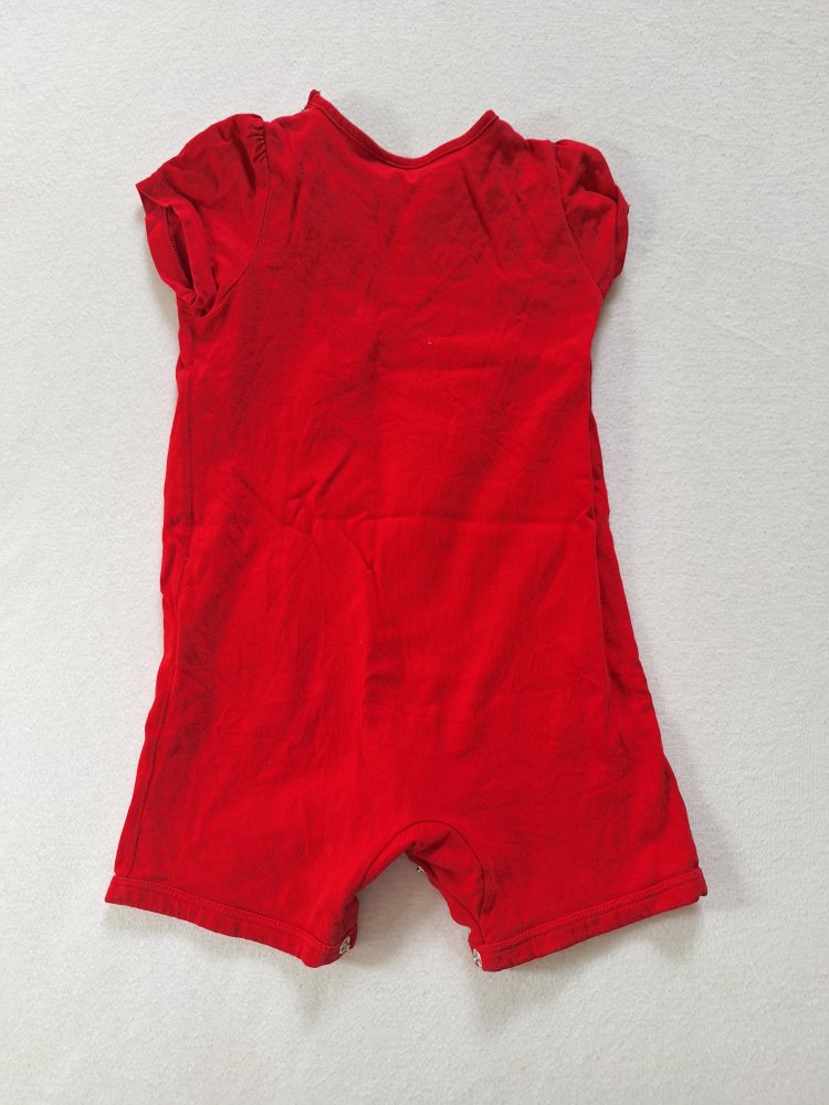 roter Minnie Mouse Pyjama Gr. 80 /Schlafanzug/Schlafstrampler