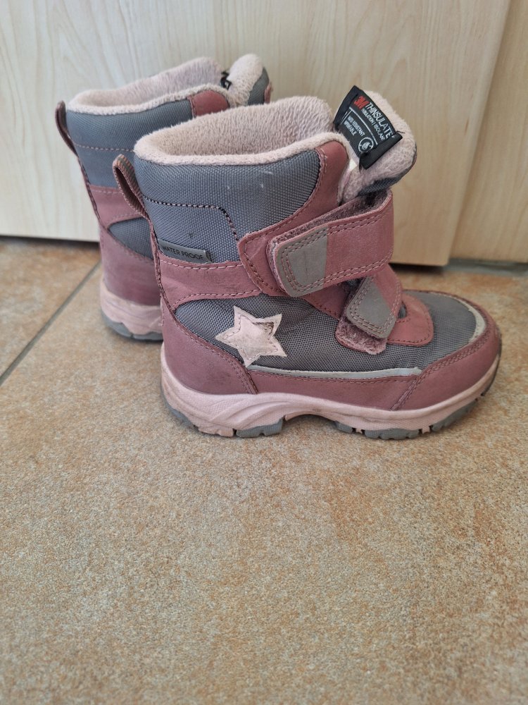 Gefütterte rosa Winterstiefel Gr. 23
