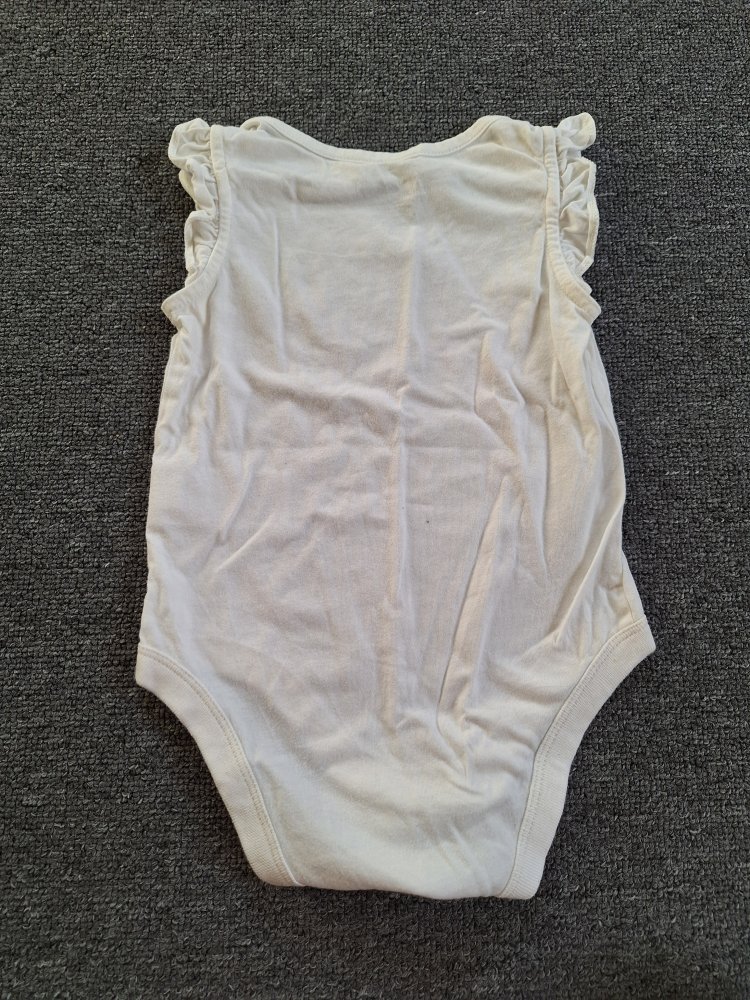 Weißer Minnie Mouse Kurzarmbody Gr. 68/74