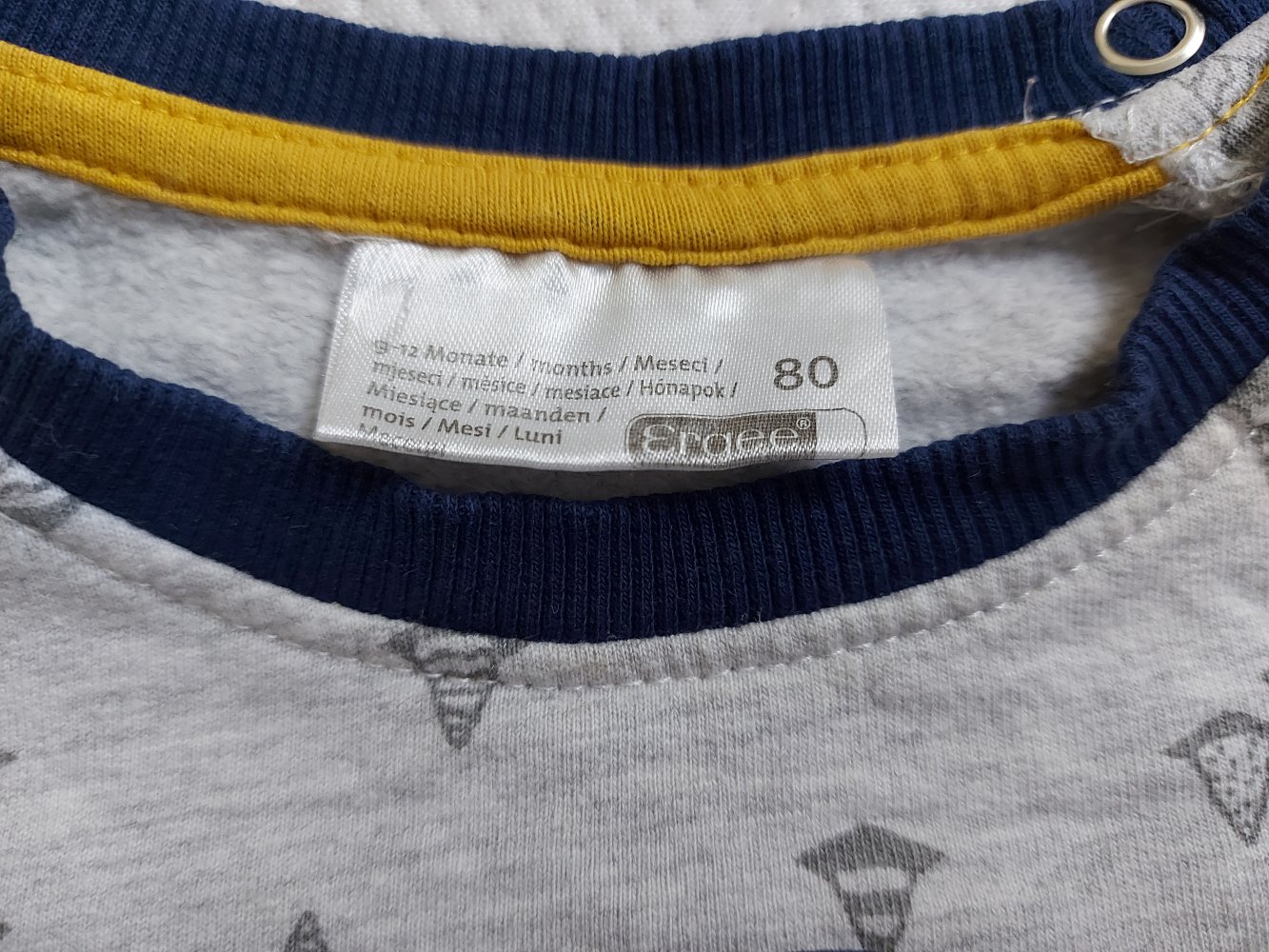 langärmliger Babypullover Cute Builder mit Dino, Gr. 80