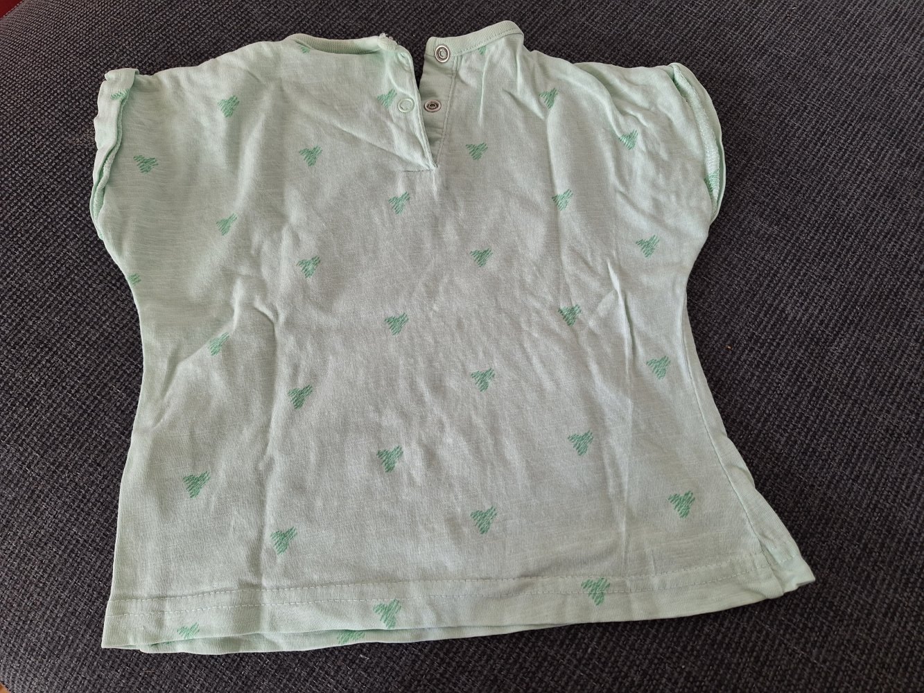 türkises T-Shirt I love you like crazy, Gr. 74