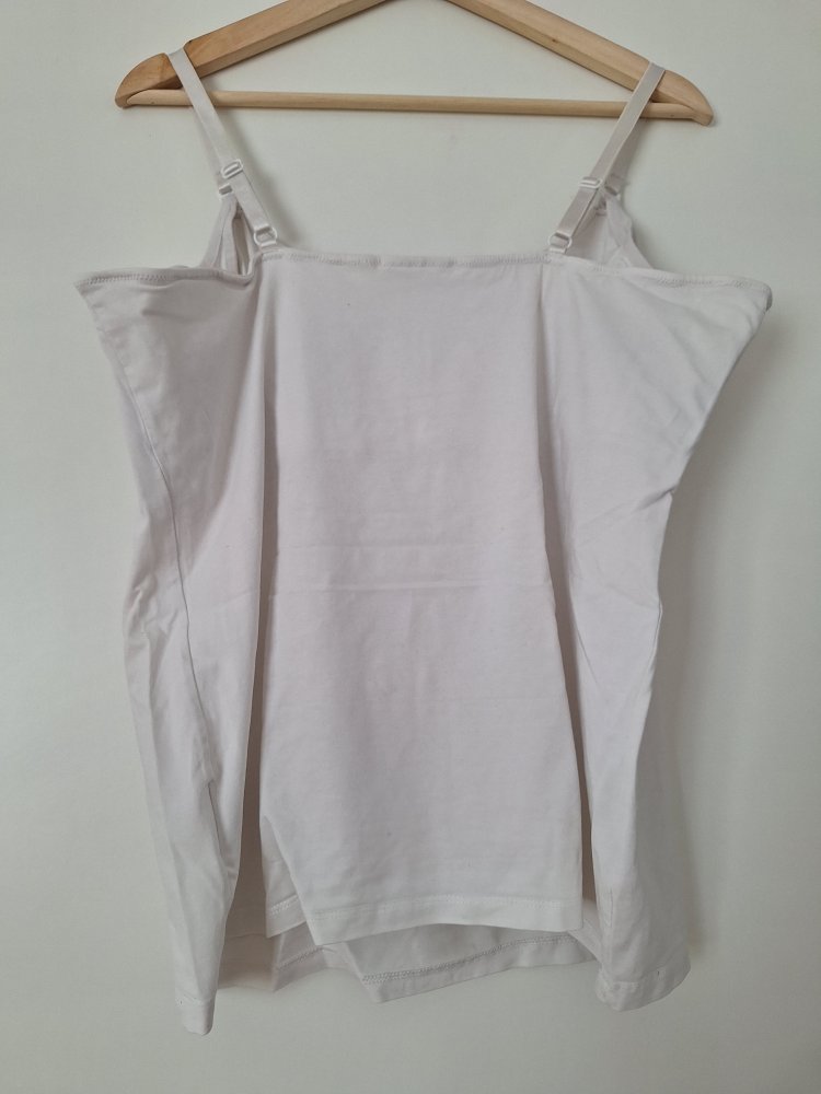 Weißes Spaghettiträgertop Stilltop Gr. L