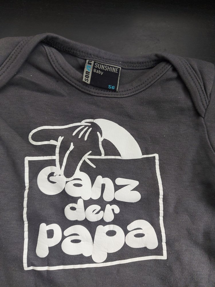 grauer Langarm Babybody 