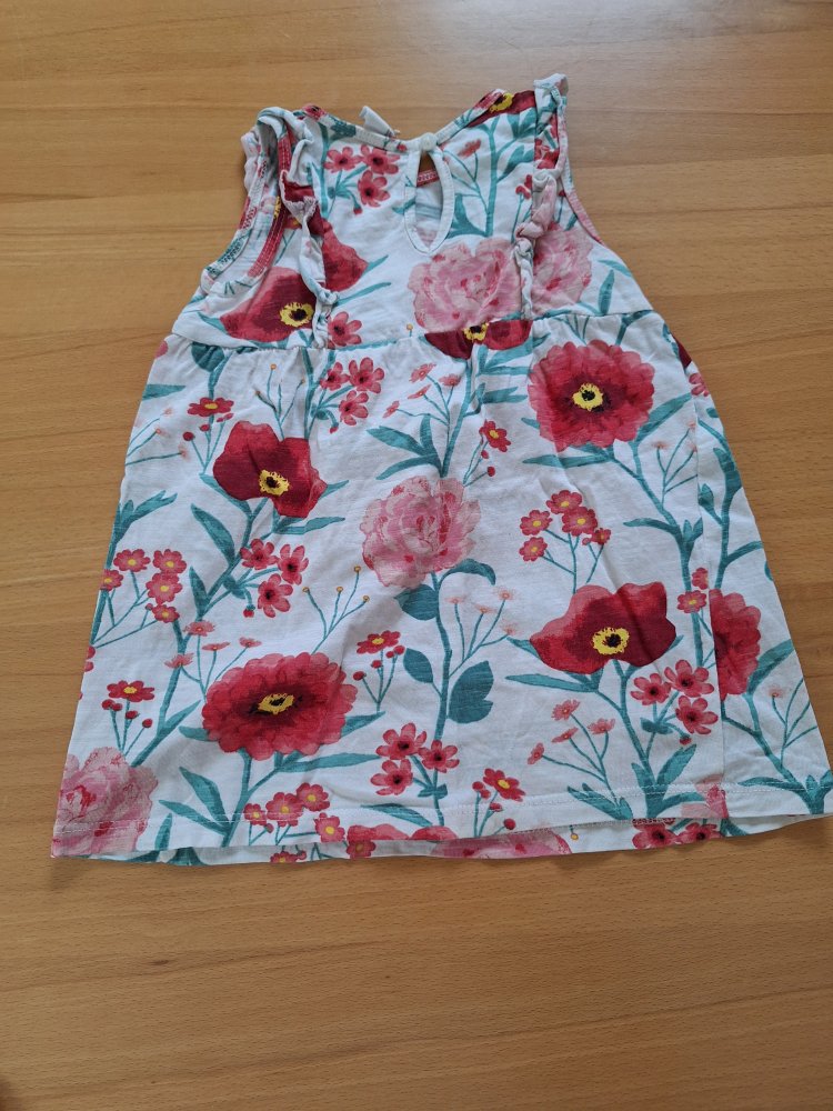Wunderschönes Kleidchen mit Mohnblumen Gr. 74