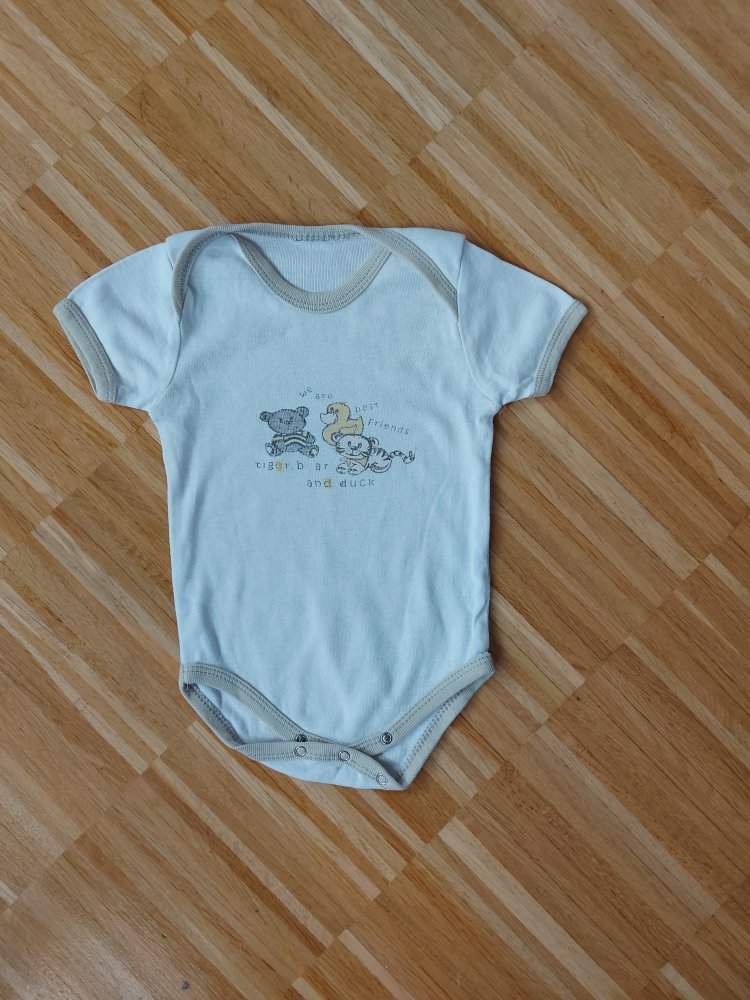 süßer Kurzarmbody mit tiger, bear and duck 