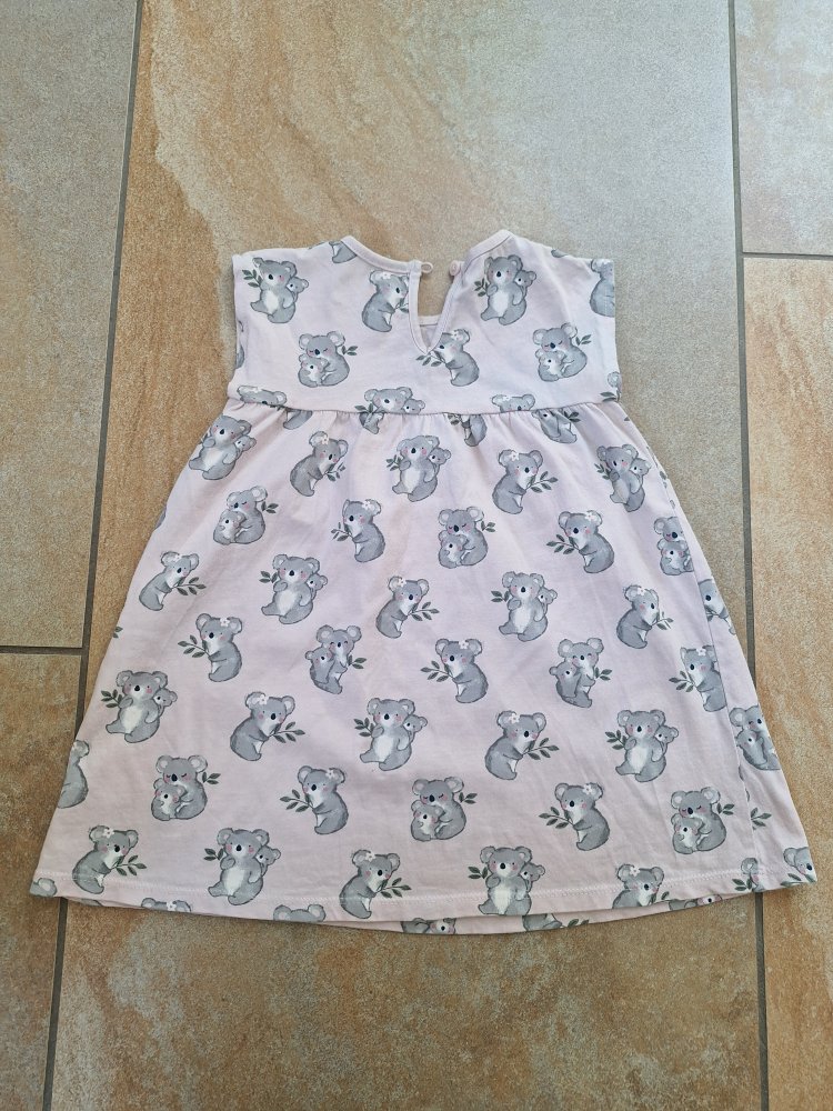 Rosafarbenes Sommerkleid mit Koalabären Gr. 86