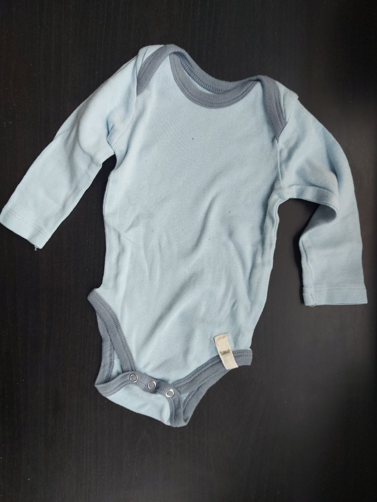 blauer kuniboo Langarmbody Gr. 50/56 