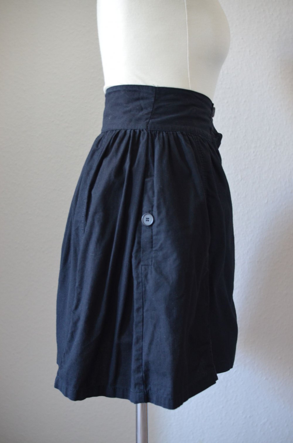 schwarzer High Waist Rock mit Knopfleiste H&M