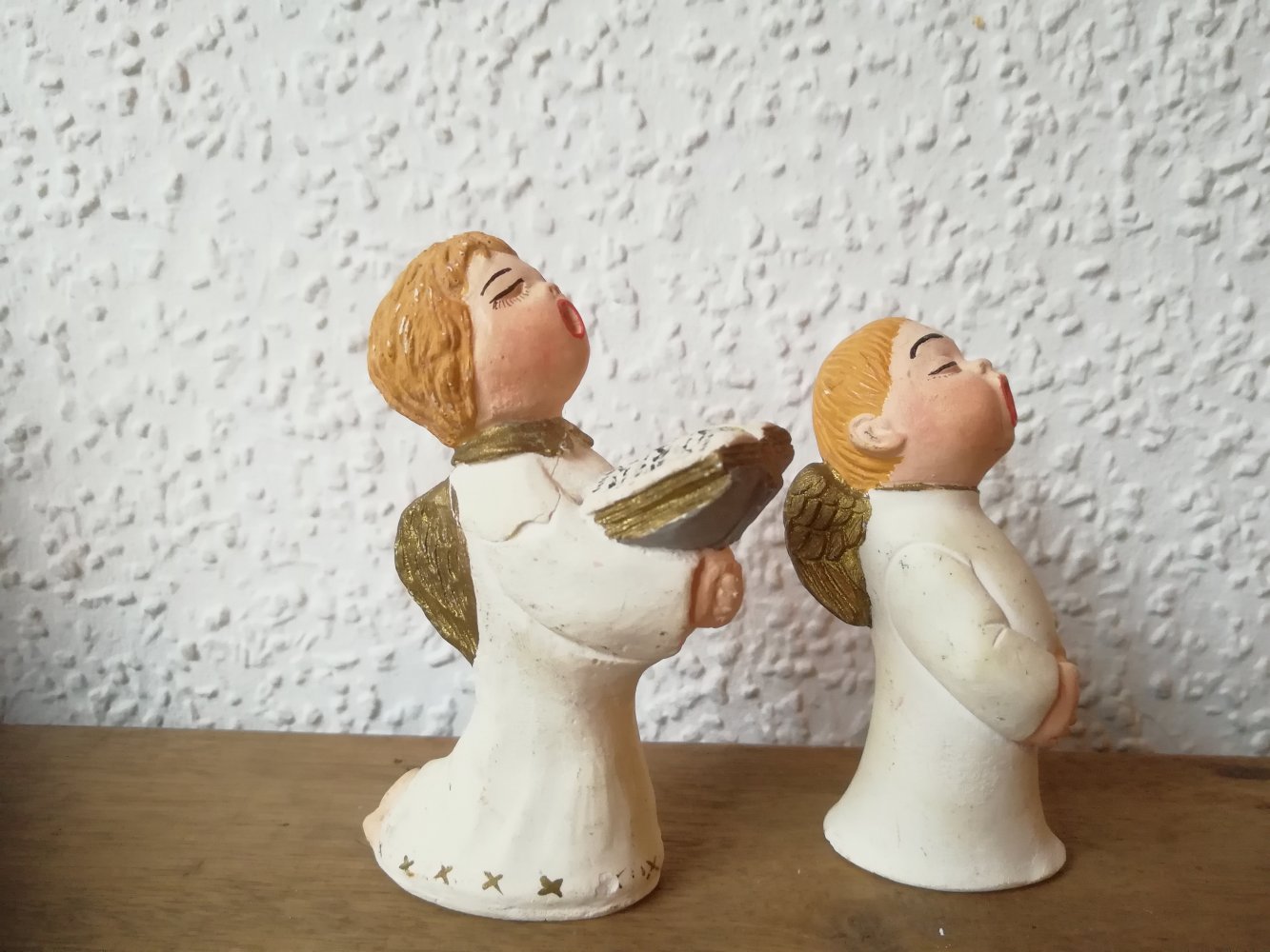  Engel Ton Keramik weiß Weihnachten