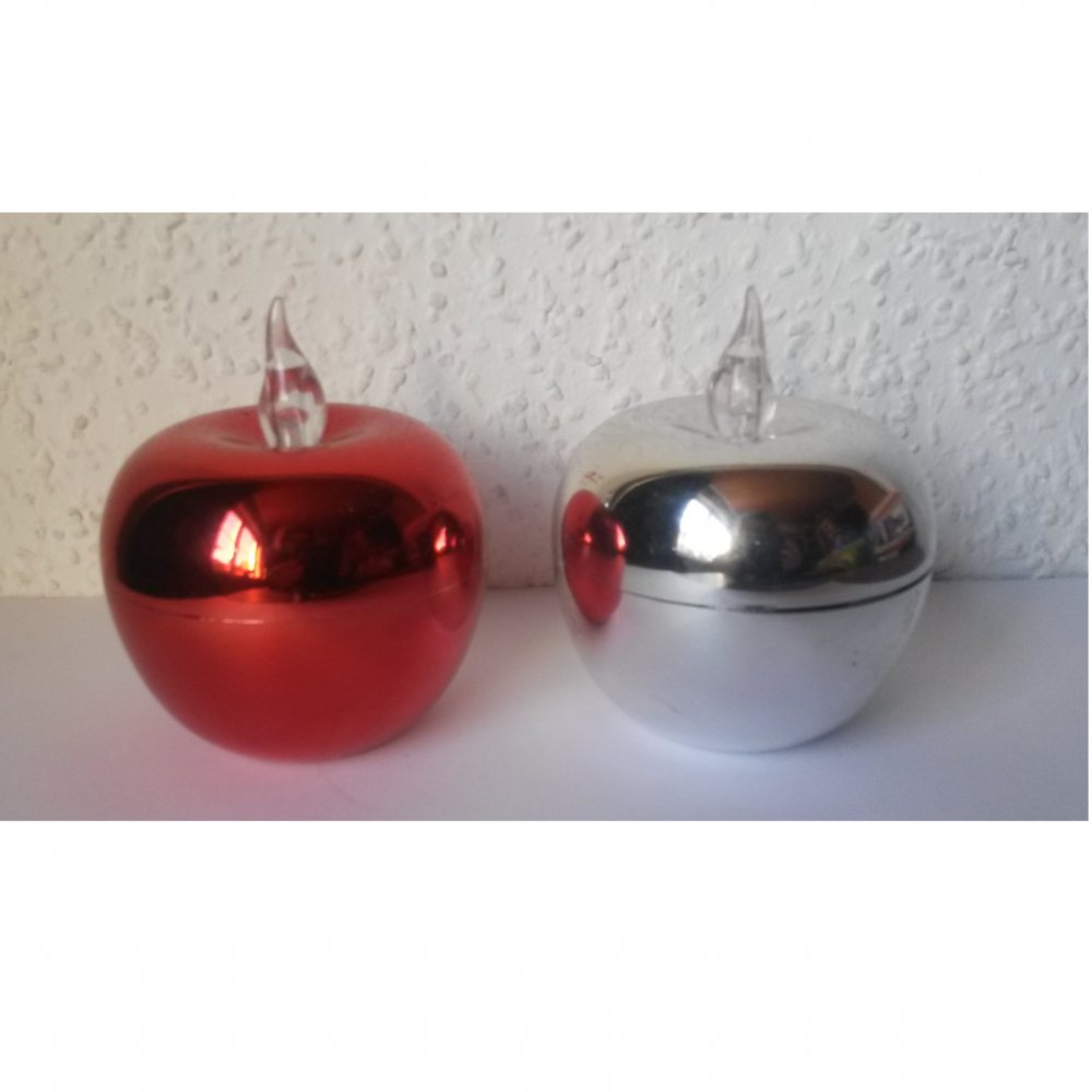 LED-Licht Weihnachten Apfel  silber rot