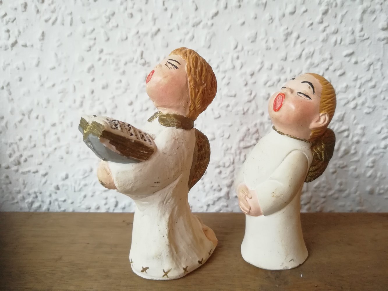  Engel Ton Keramik weiß Weihnachten