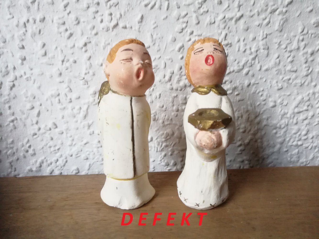  Engel Ton Keramik weiß Weihnachten