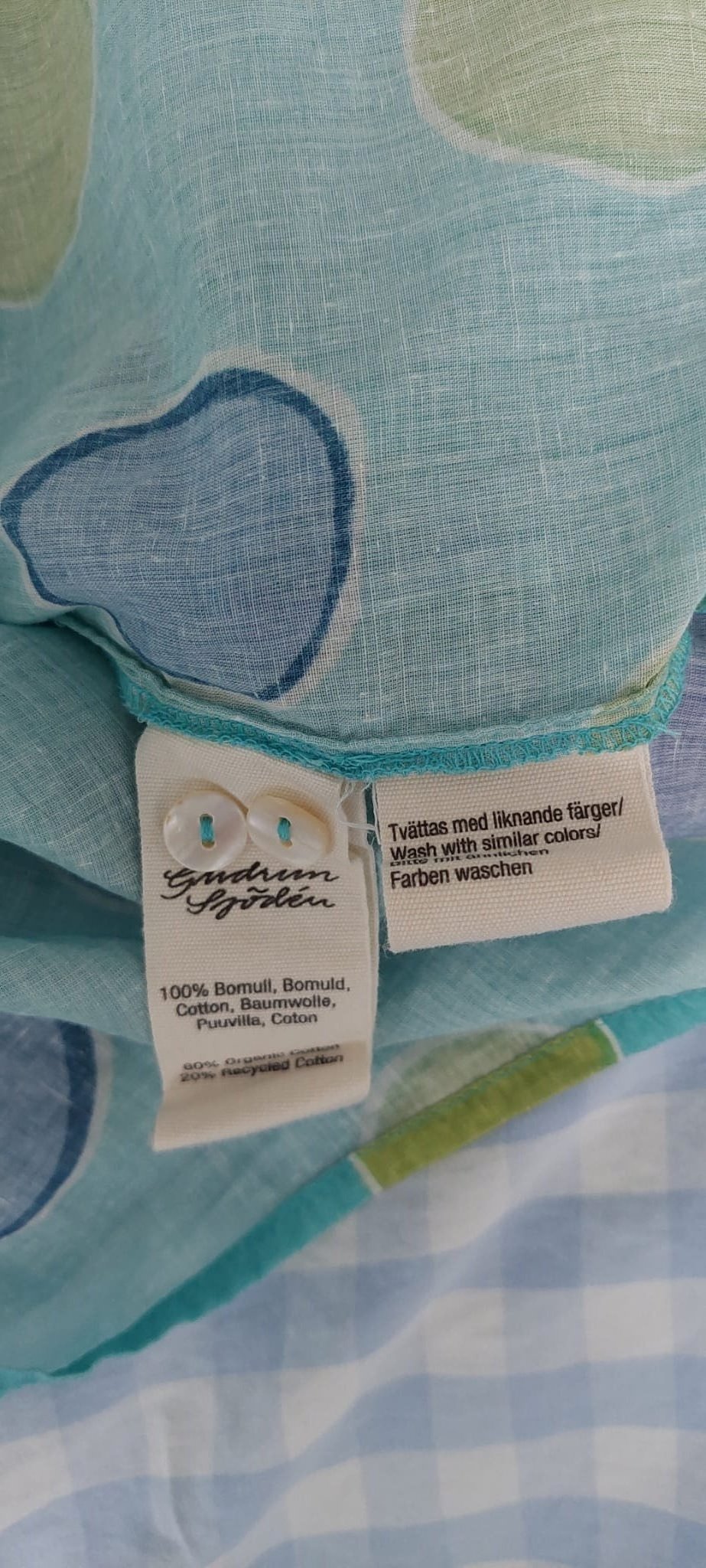 Gudrun Sjöden Tunika Türkis Punkte