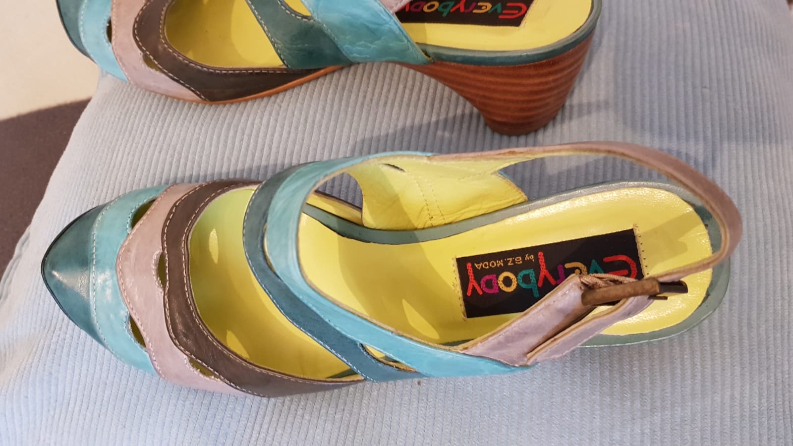 LEDER PUMPS EVERYBODY TÜRKIS PETROL GR. 38