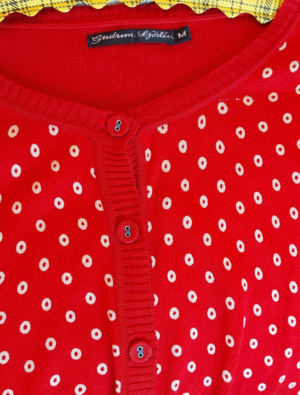 Gudrun Sjöden Strickjacke Rot Punkte