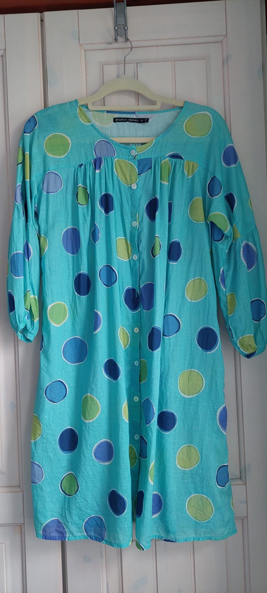 Gudrun Sjöden Tunika Türkis Punkte