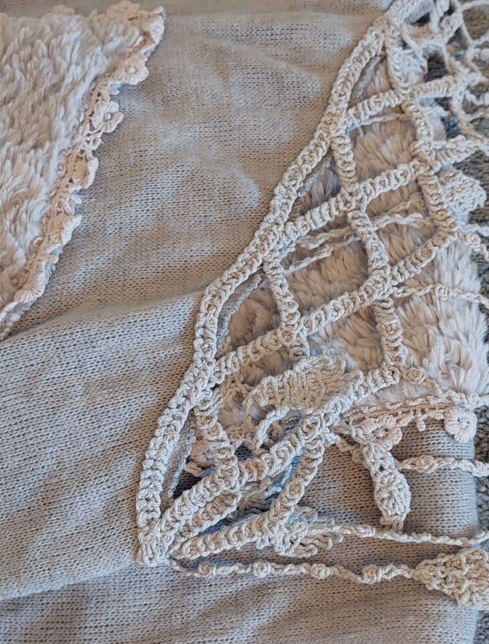 Schal Weich Grau Elegant