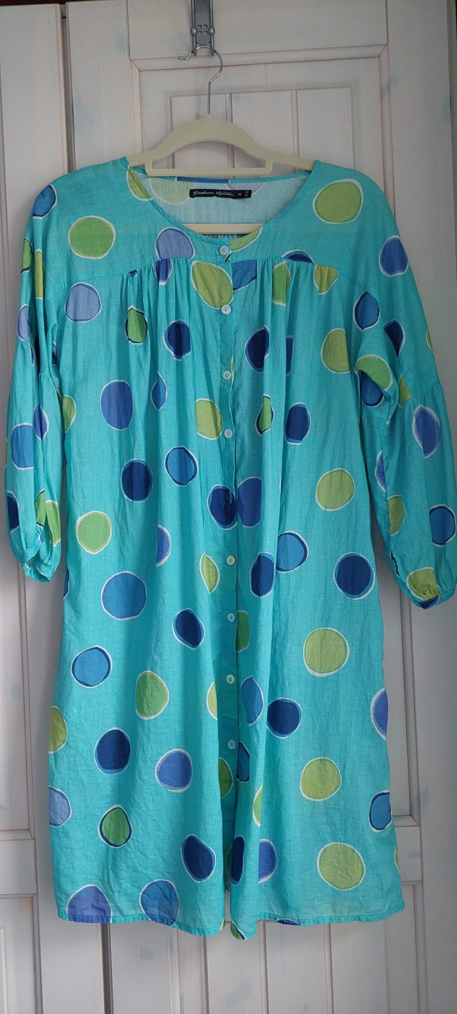 Gudrun Sjöden Tunika Türkis Punkte
