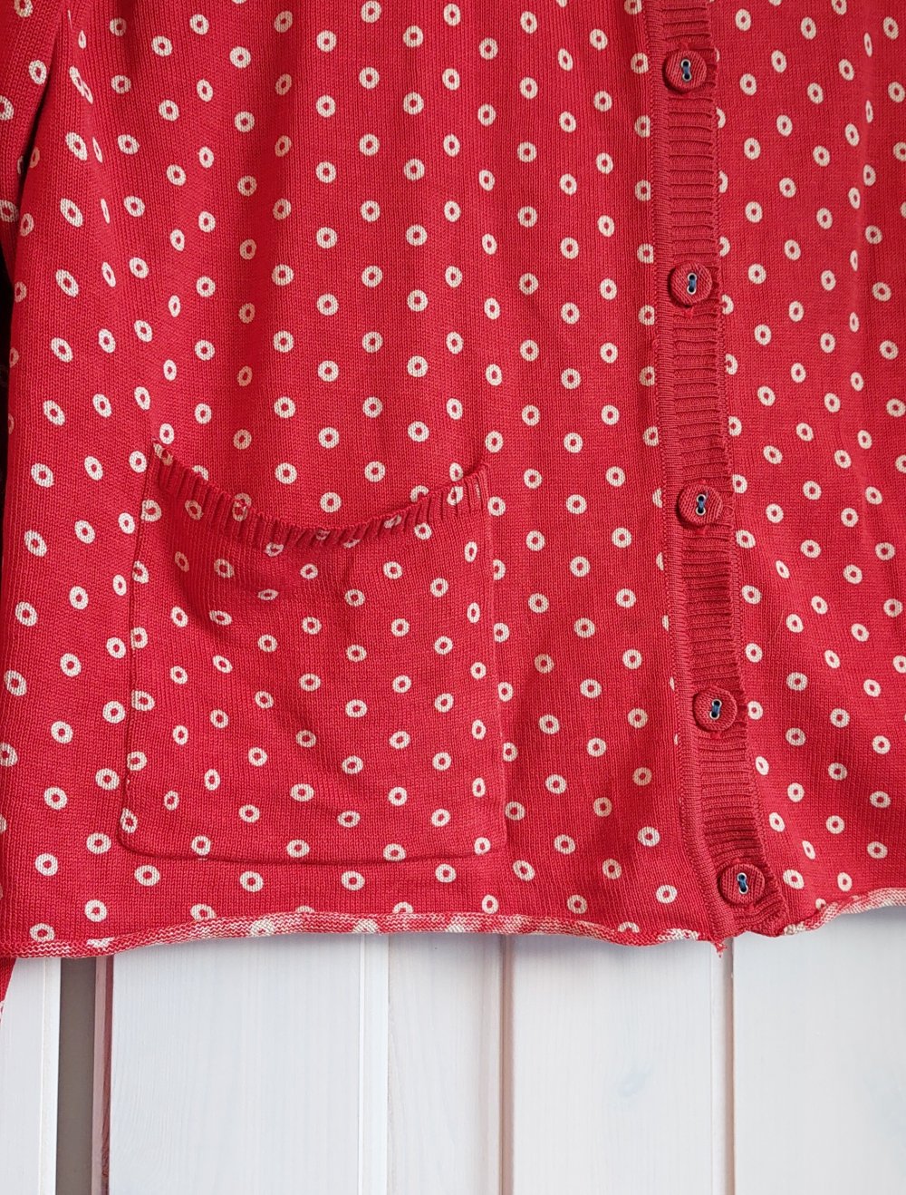 Gudrun Sjöden Strickjacke Rot Punkte