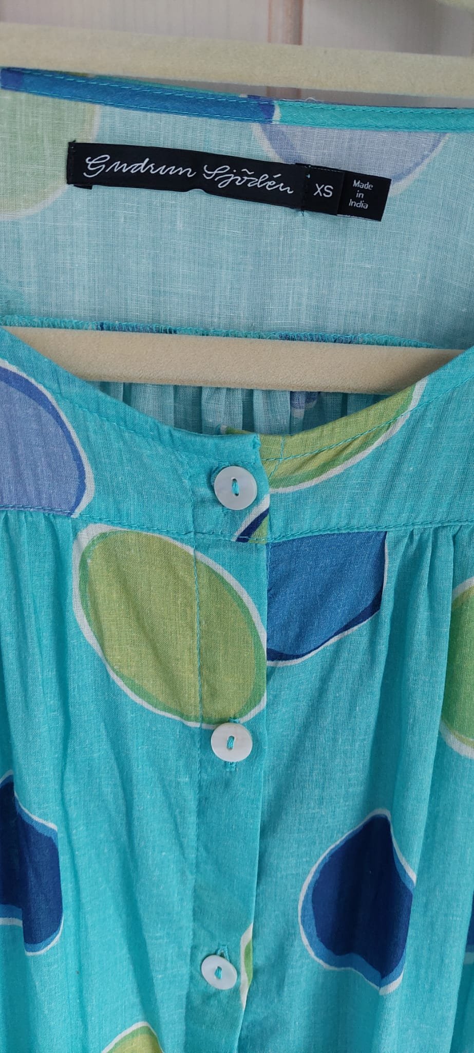 Gudrun Sjöden Tunika Türkis Punkte