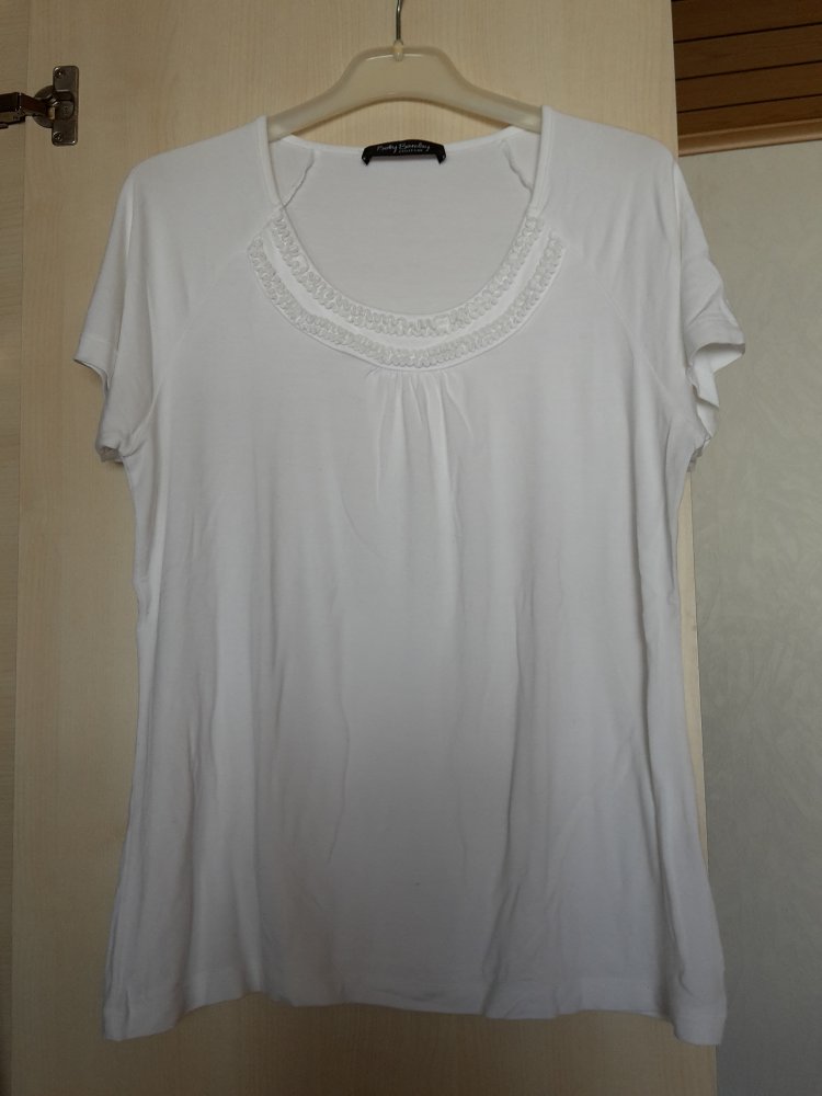 weißes T-Shirt Rundhals