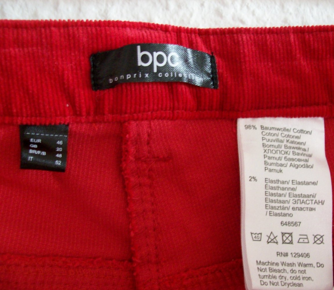 Cordhose Baumwolle Stretch