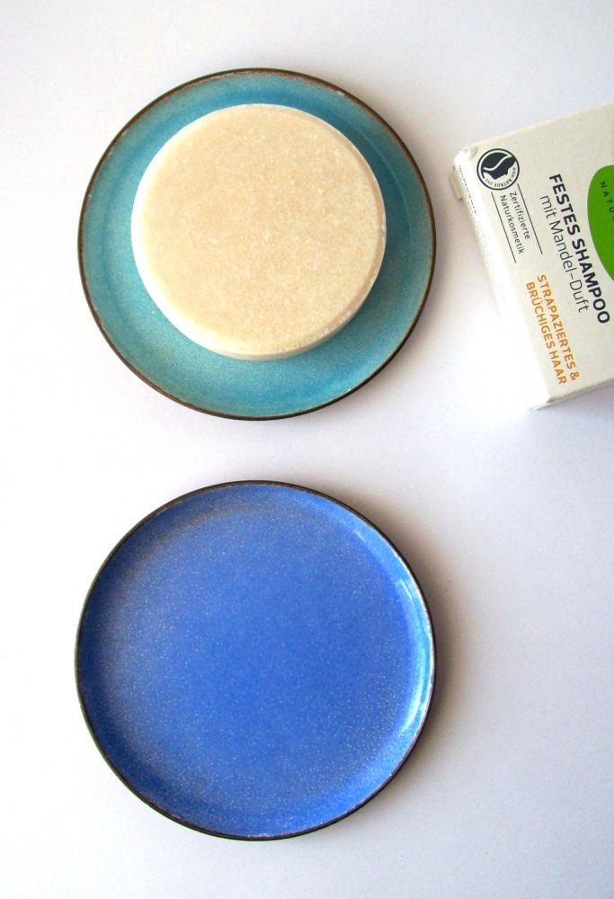 4 Untersetzer Emaille Echt Vintage