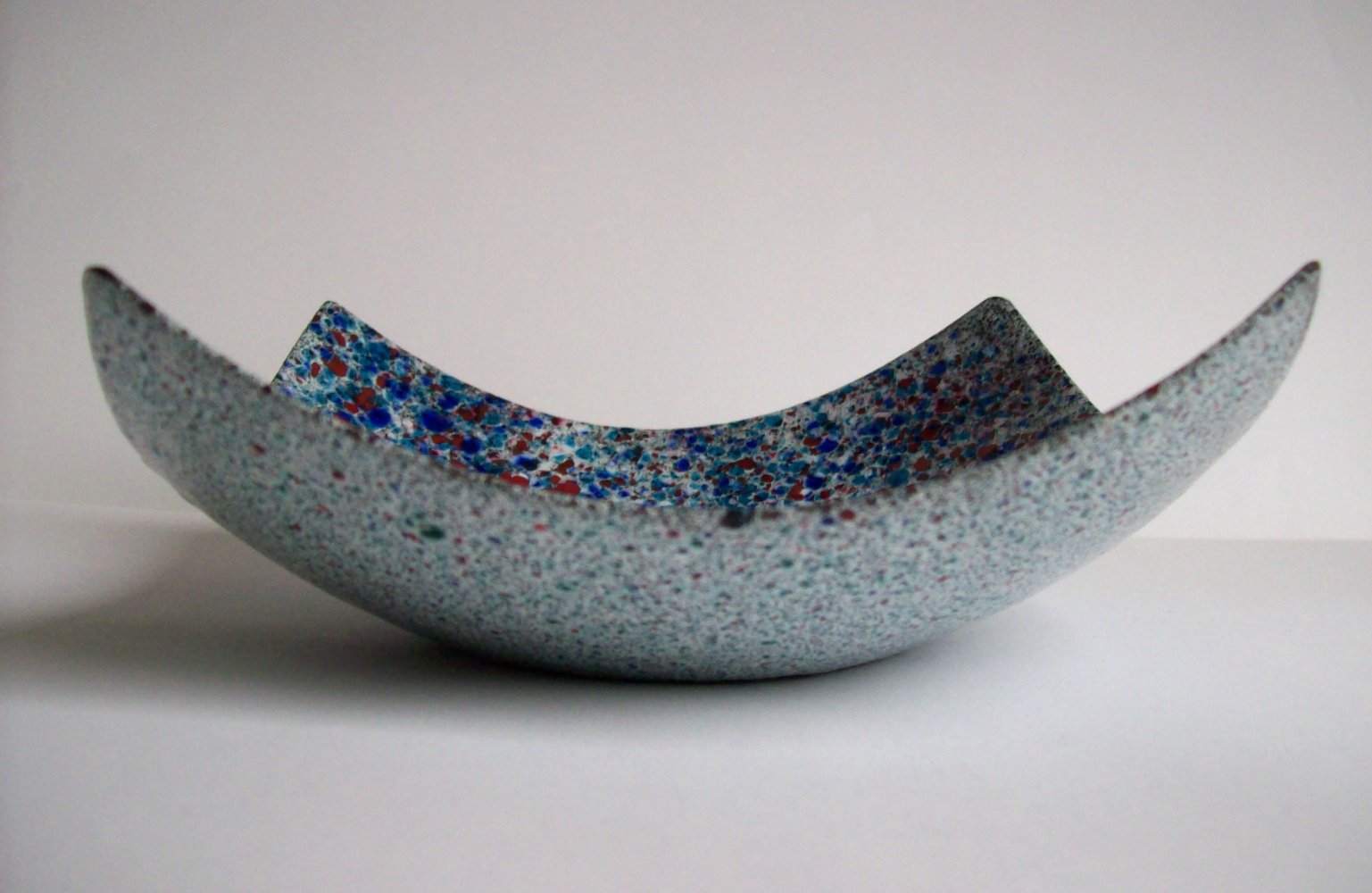 Schale Glas-Emaille 50-60er