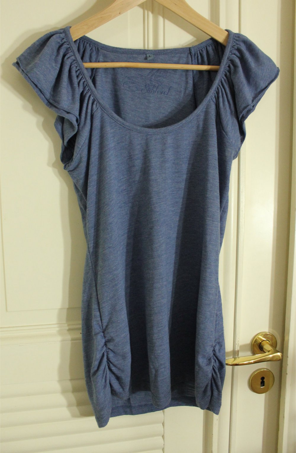 T-Shirt mit Raffung und hübschen Ärmeln