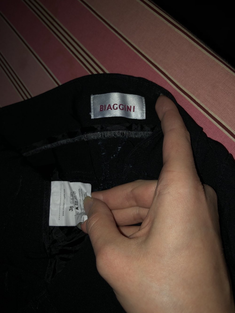 Schwarze Stoff Hose Stretch biaggini 36