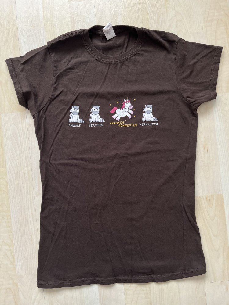 Krankenschwester fun shirt Einhorn Gr. M ungetragen 