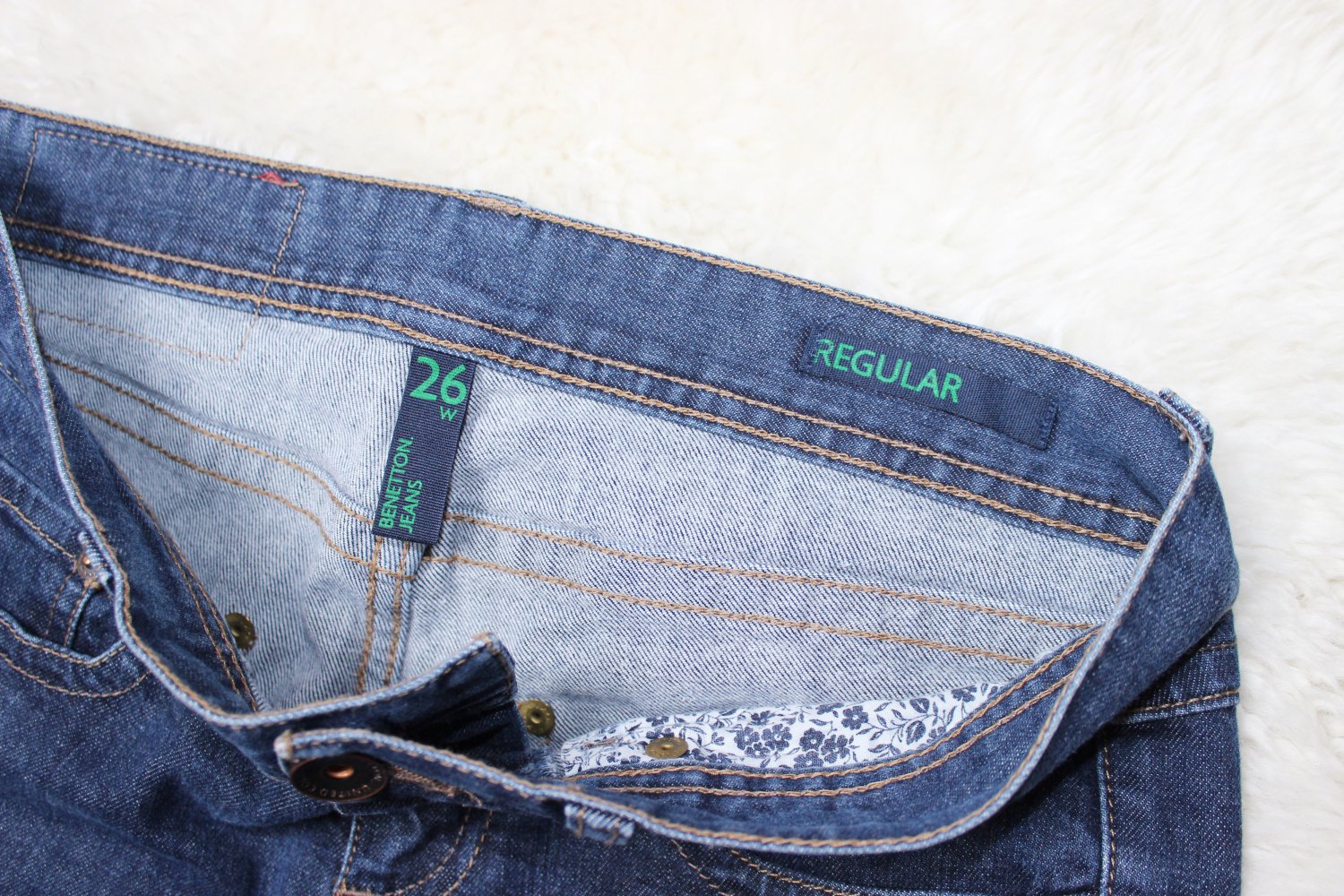 Benetton Jeans Regular W 26 Dunkelblau