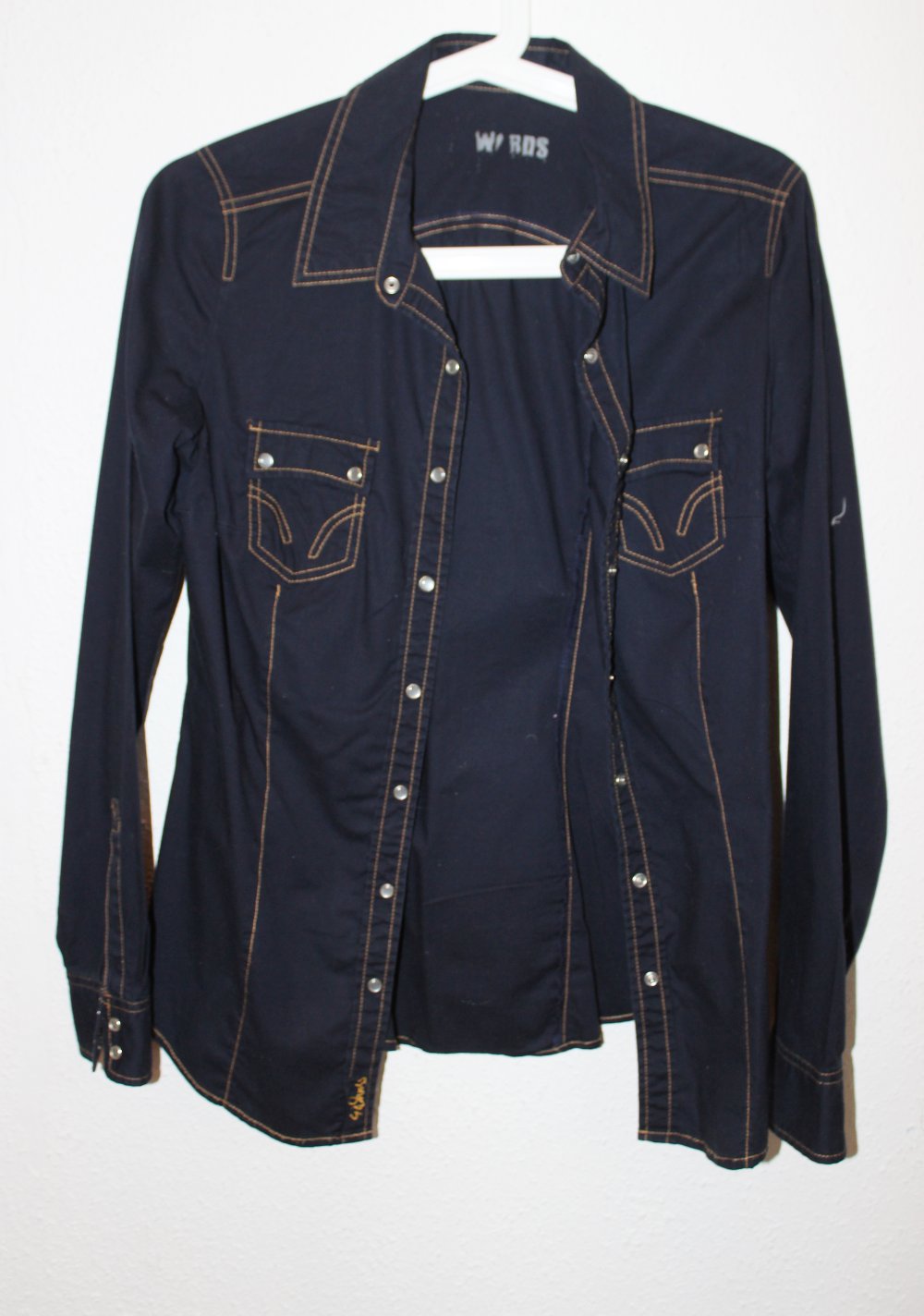 Bluse Jeansbluse Dunkelblau 36 S