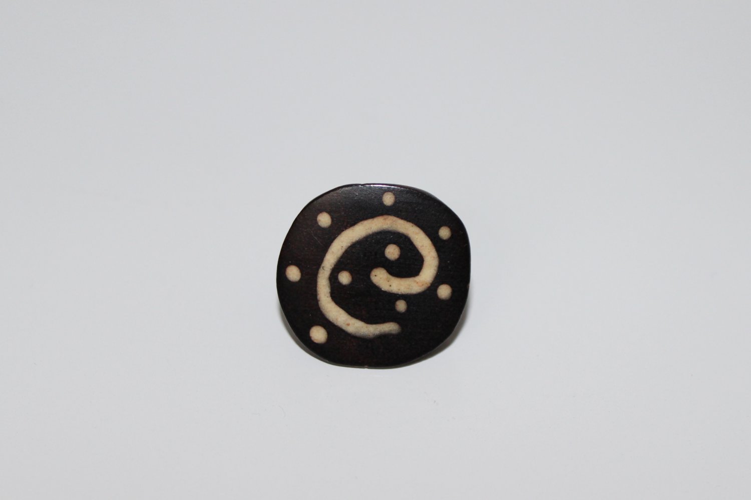 Ring Gemustert Holz Braun 16mm