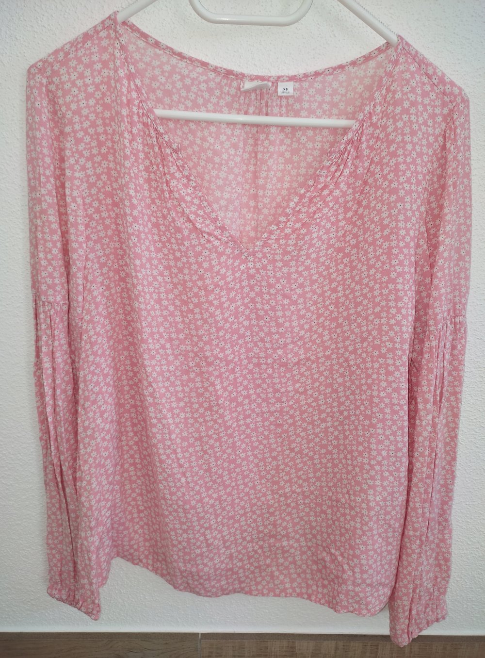 GAP Bluse Langarm Rosa Blumen 34 XS