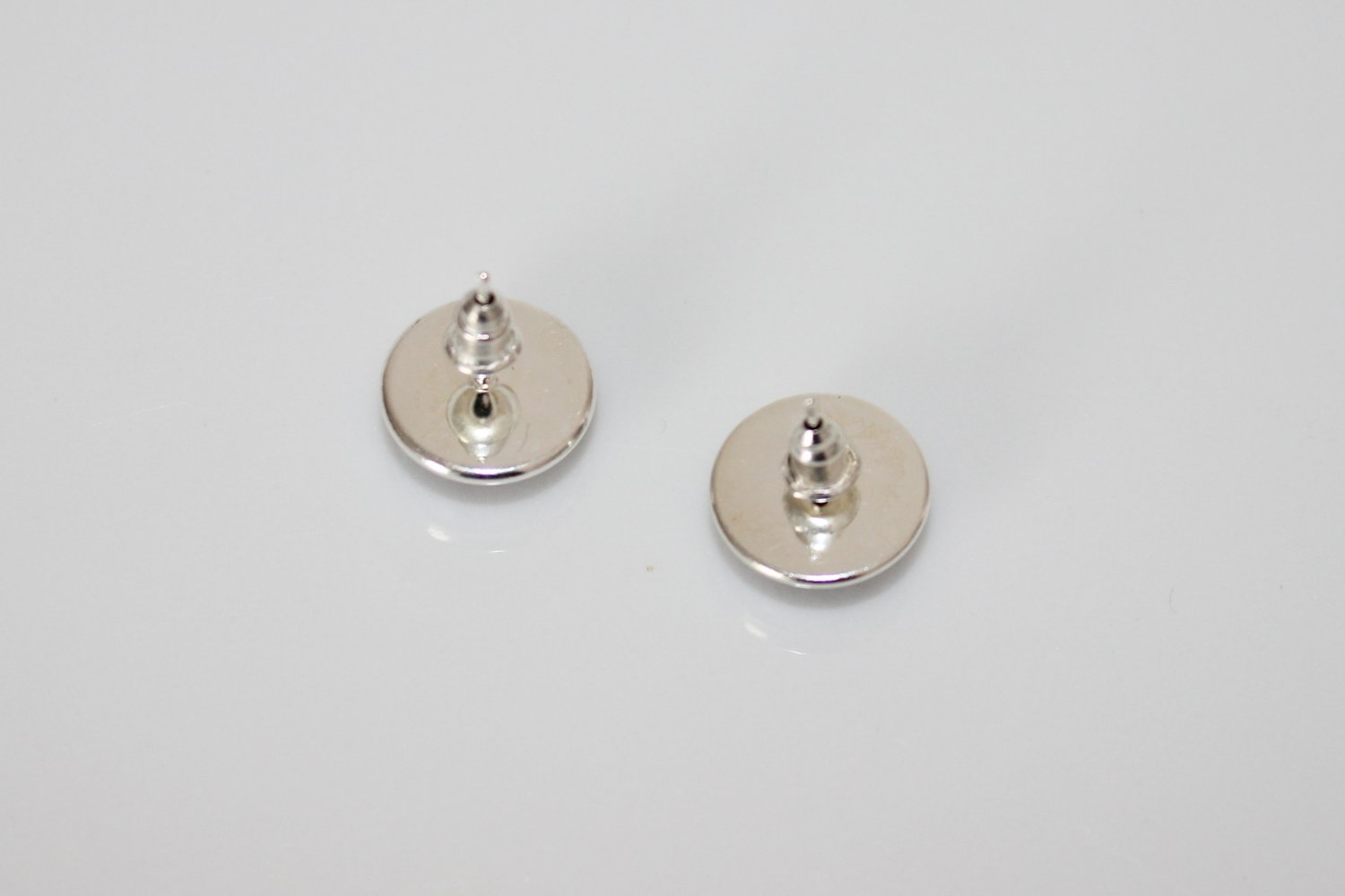 Ohrringe Ohrstecker Ring Set Silber Marmor Optik Marmoriert Weiß