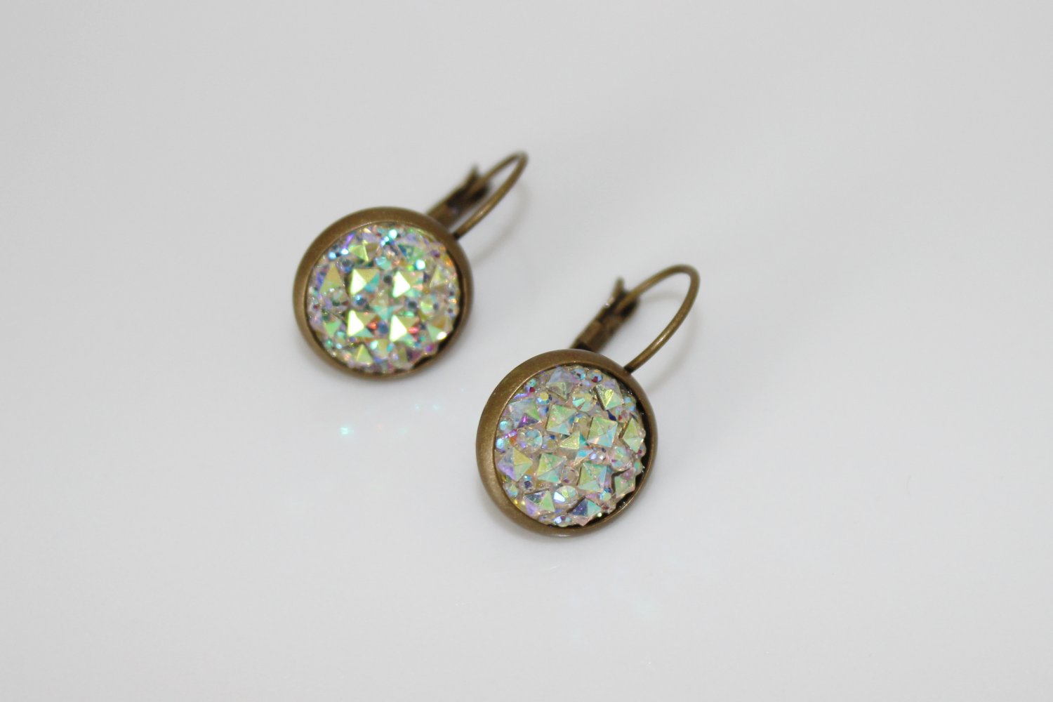 Ohrringe Ohrhänger Bronze Glitzer