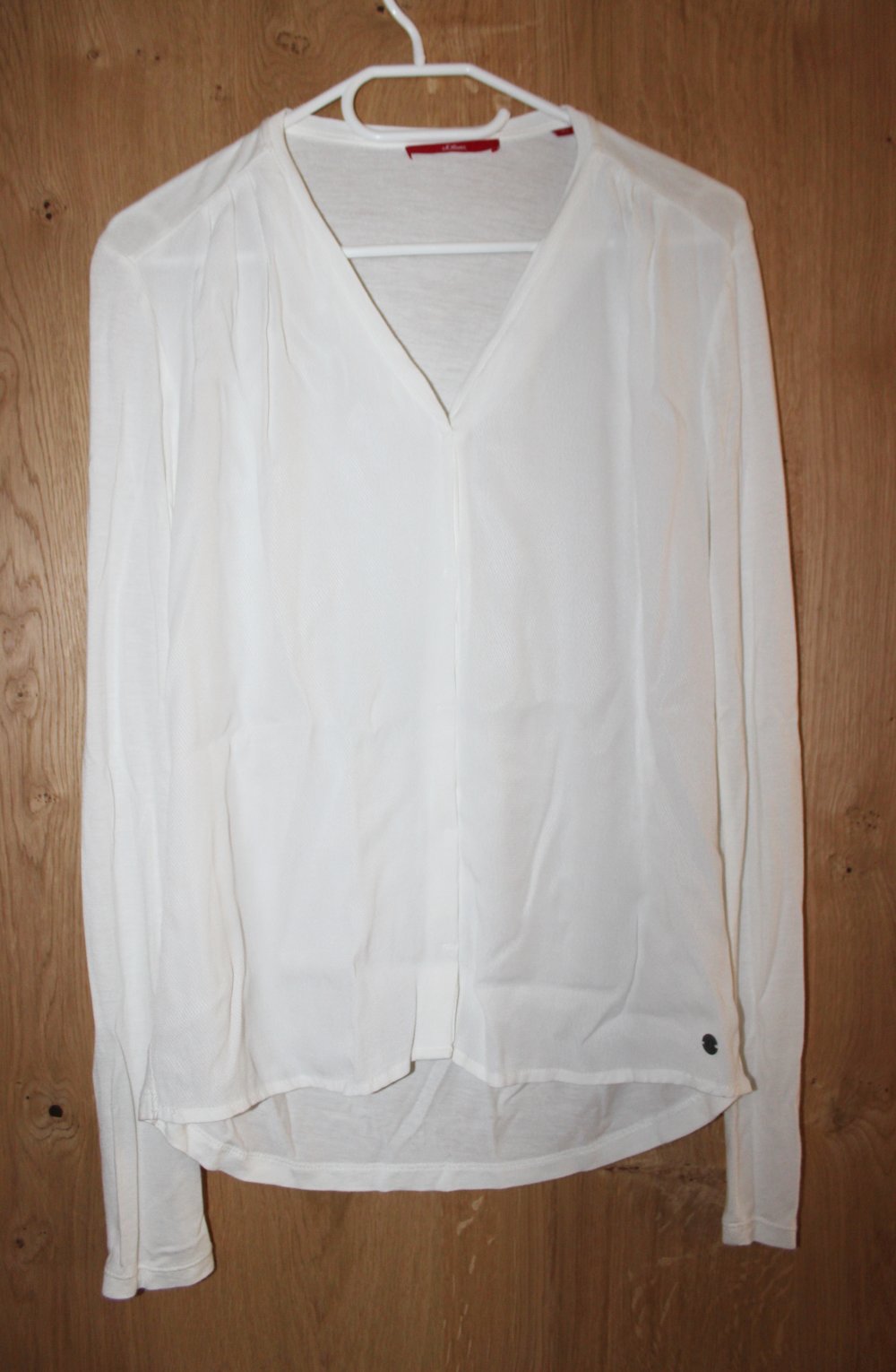 s.Oliver Bluse 34 XS Creme Weiß Langarm 