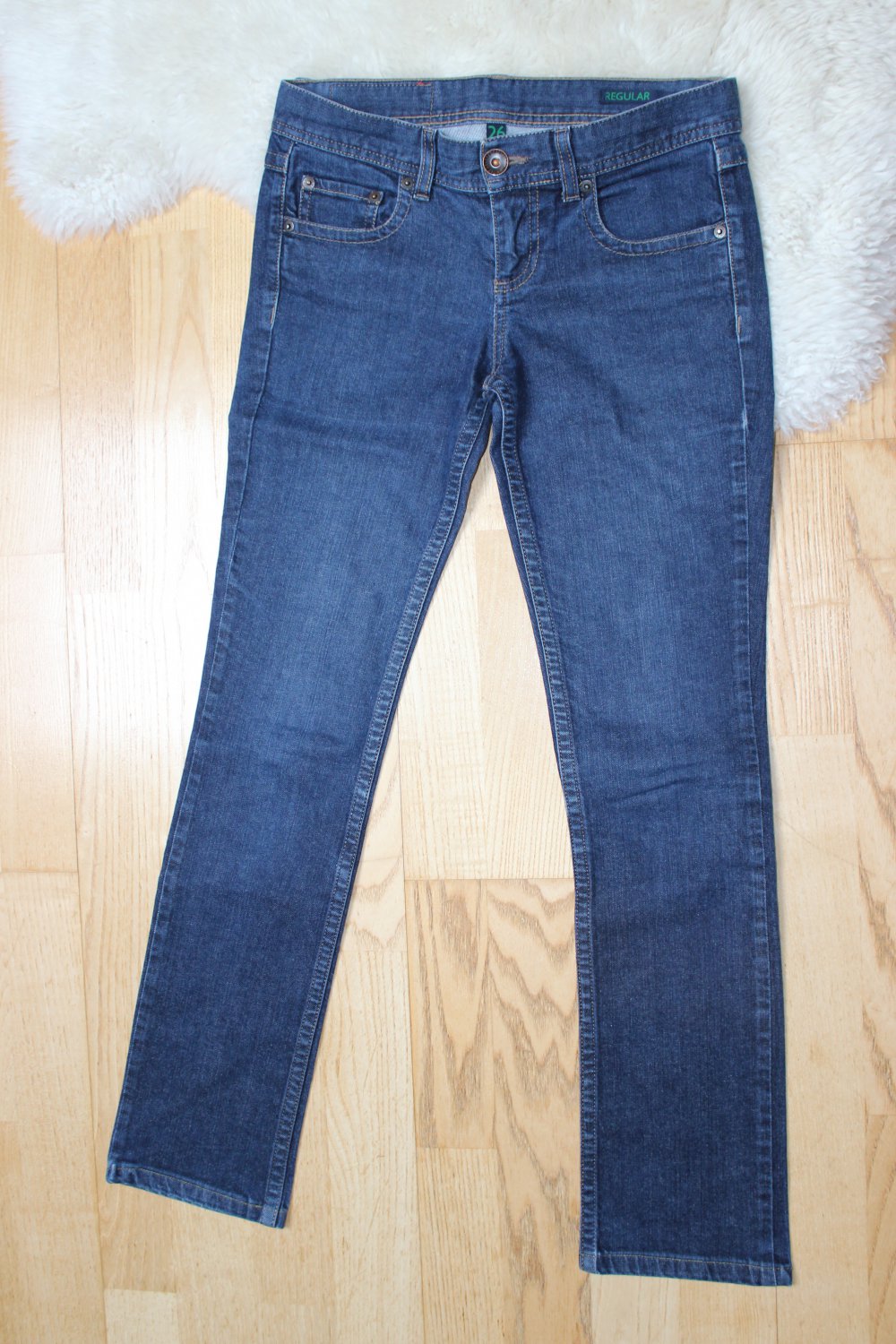 Benetton Jeans Regular W 26 Dunkelblau